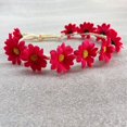 thumbnail image 1 of Diadema tejida con flores de margaritas y girasoles para mujer, para playa, playa, tocado, 1 of 6
