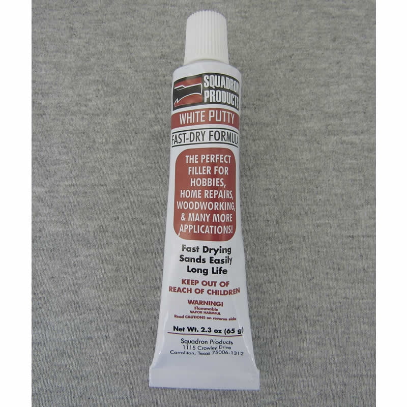 White Putty Sandable 2.3oz (65 grams) Single Tube Squadron