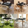 thumbnail image 3 of Table Pliante Carrée Portable avec Pieds et Plateau en Vinyle Pliables, Noir, 3 of 10