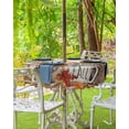thumbnail image 3 of Autumn Thanksgiving Pumpkins Hedgehog Round Tablecloth with Zipper,Waterproof Table Cloth with Umbrella Hole Patio Tablecloths for Outdoor Tables,Retro Linen Washable Spillproof Table Cover, 3 of 6