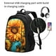 thumbnail image 2 of Disketp Deep Yellow Colorful Sunflower Mochila de Viaje Estampada para Laptop con Puerto de Carga USB, Mochila Impermeable para Computadora – Regalo para Hombres y Mujeres, 2 of 7