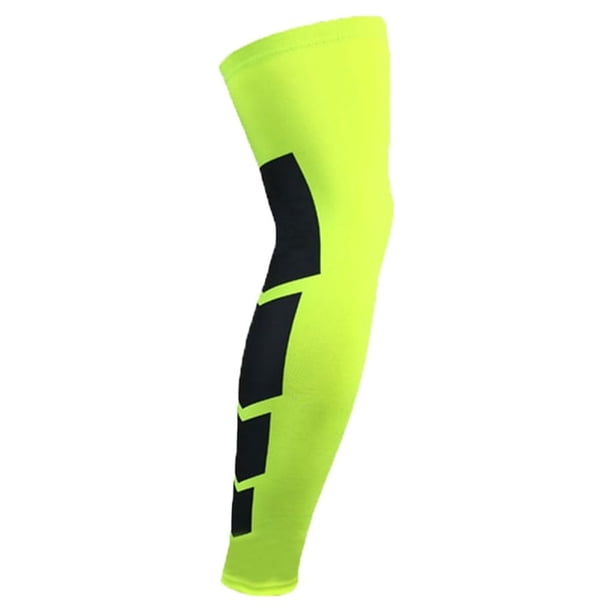 Eigraketly Nuevas mangas transpirables para piernas rodillera compresión baloncesto deportes proteger M-XL Uniforme atlético fluorescencia XL