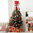 thumbnail image 4 of Christmas Tree Topper, Christmas Tree Topper Hat, Candy canes Tree Topper, Tree Topper Christmas Decorations with Bow Ribbon Christmas Tree Ornaments for Home Decor, 4 of 7