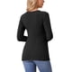 thumbnail image 3 of Suéteres de manga larga para mujer INSPIRE CHIC, cuello redondo, tops de punto elástico, camisa casual de otoño e invierno, color negro, 3 of 6