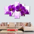 thumbnail image 2 of TISHIRON 5PCS Framed Canvas Wall Art Set,60"x40" Vibrant Purple Orchid Canvas Art Decor, 2 of 7