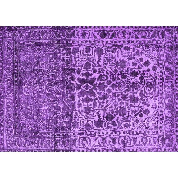 Ahgly Company Indoor Rectangle Persian Purple Traditional Area Rugs, 8' x 10'