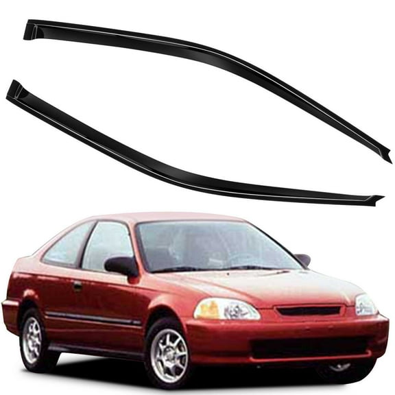 CCIYU Window Visors Side Window Deflector Window Deflector Sun Rain Guard 2Pcs Set Replacement fits for 1996 1997 1998 1999 2000 For Honda Civic