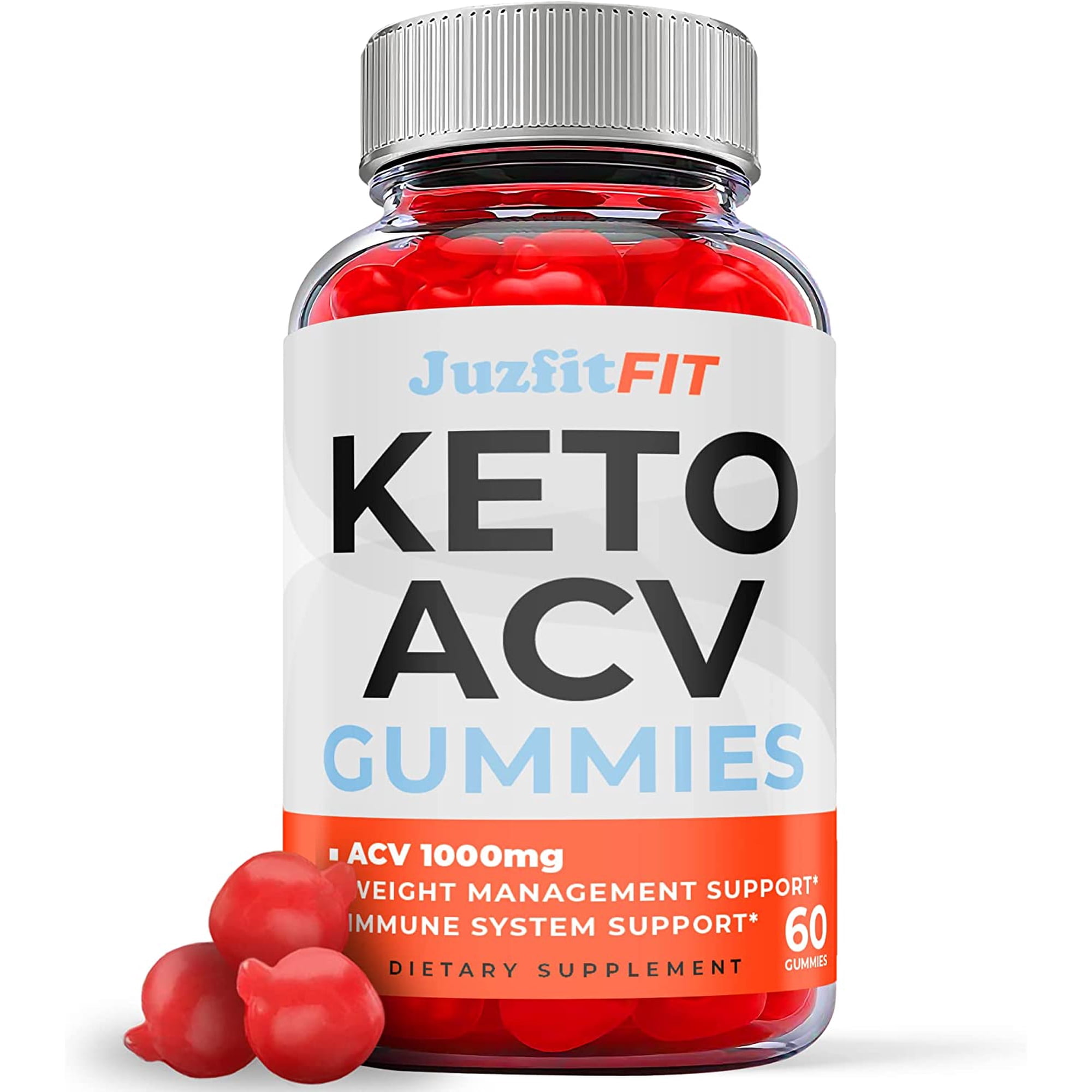 (1 Pack) Juzfit Keto ACV Gummies - Supplement for Weight Loss - Energy & Focus Boosting Dietary Supplements for Weight Management & Metabolism - Fat Burn - 60 Gummies