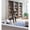 White, variant on Pemberly Row 8' Tall Bookcase Wall With Ladder Storage Organizer Display in Gray
