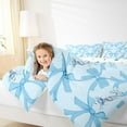 thumbnail image 4 of Homewish Cute Ribbon Bowknot Full Size Comforter Sets 3-Piece for Teens Adults Female,Blue Bowtie Bedding Comforter Set,Dreamy Princess Lightweight Bedding Sets,Super Cozy Room Decor,Reversible, 4 of 8