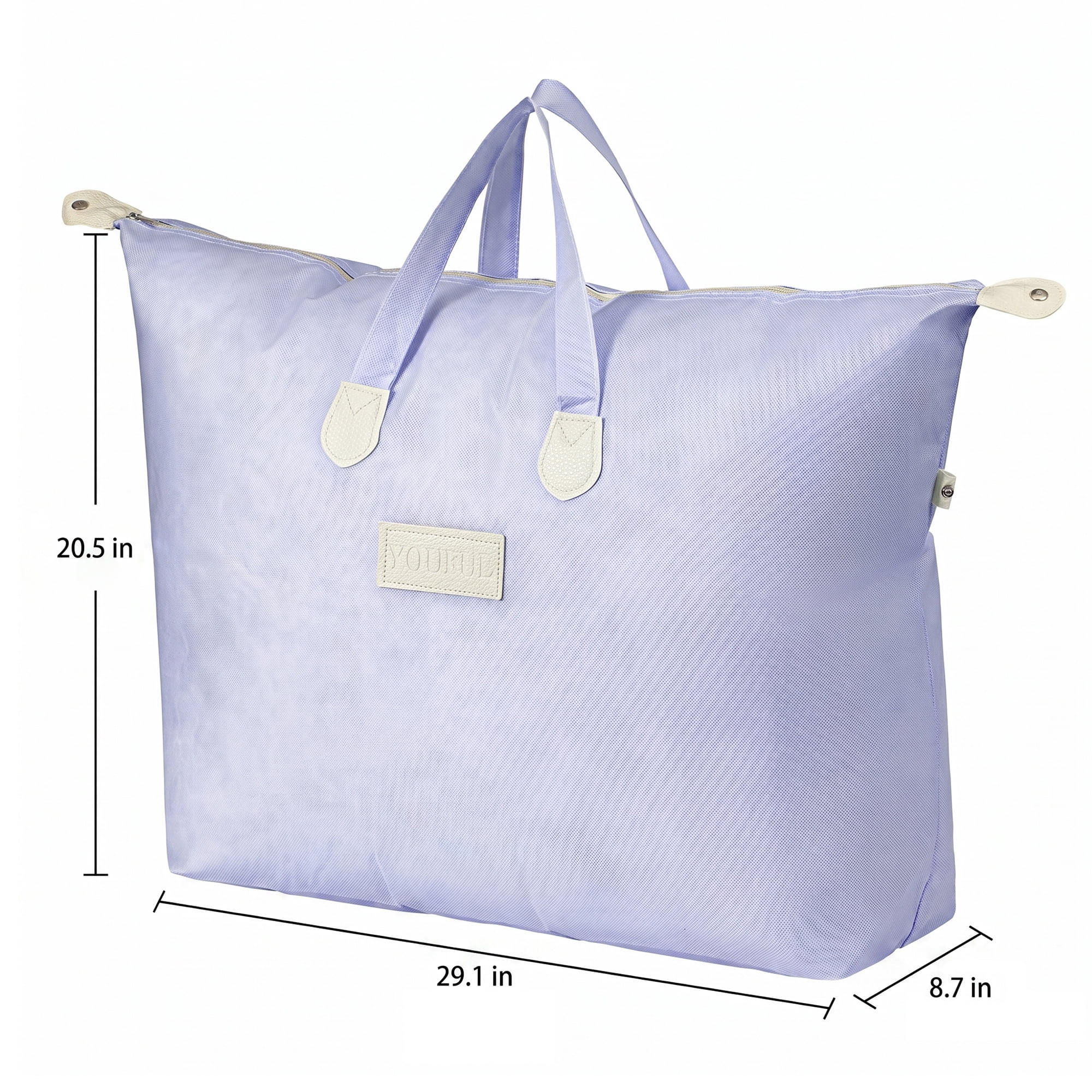 Unique Bargains Foldable Storage Bag for ClothesOrganizing Bedroom Blue 29.1"x8.7"x20.5"