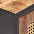 thumbnail image 2 of Mesita de noche VidaXL de madera de mango rugosa con caña natural, 40 x 30 x 50 cm, 2 of 8