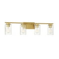 thumbnail image 3 of Trade Winds Raymond 4-Light Bathroom Vanity Light in Natural Brass, 3 of 5