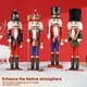 thumbnail image 2 of Marioneta de Cascanueces de Navidad, muñeco creativo de soldado, colgante de madera, artesanía Vintage, adorno de regalo de Año Nuevo, decoración de fiesta, 30CM, 2 of 5