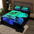 thumbnail image 2 of Erosebridal Bike Bicycle Quilt Sets for Twin Size Bed, Sports Theme Bed Set, Black Blue, Ultra Soft 2 Pieces, 2 of 5