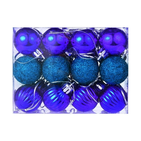 Pink And Silver Christmas 24Pcs 30mm Christmas Xmas Tree Ball Bauble Hanging Home Party Ornament Decor ()