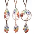 thumbnail image 4 of Tree Of Life Mirror Accessories, 7 Chakra Crystals, 4 of 5