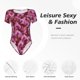 thumbnail image 4 of Balery Orchids Flowers Body de cuello redondo de manga corta para mujer Tops de manga corta Tops básicos-XX-Large, 4 of 7