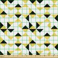thumbnail image 2 of Geometric Fabric by the Yard, Futuristic and Modern Triangles Pattern on a Plain Background, Decorative Upholstery Fabric for Chairs & Home Accents, Mustard White by Ambesonne, 2 of 5