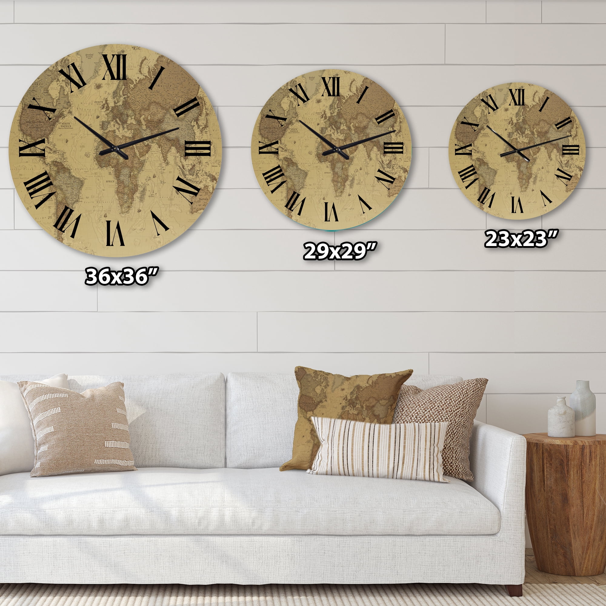 Designart 1 in Quartz Vintage Wall Clock