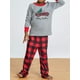 thumbnail image 2 of Conjunto de ropa de Navidad con estampado de coche, patrón empalmado, algodón, poliéster, ropa FleinngHoz JD710495394, 2 of 6