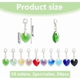 thumbnail image 2 of Alloy Clip on Charms Enamel Dangle Charm Stitch Marker Charms with Golden Lobster Clasps for Knitting DIY Necklace Jewelry Crafts Glass, 2 of 8