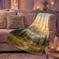 thumbnail image 6 of Misty Mountain Valley Path Through Evergreen Meadow Autumn, Peaceful Mountain Lake Scene, Warm Flannel Blanket for Cabin and Lodge, Outdoor Lovers Thanksgiving Gift, Artistic Home Decor, 6 of 9
