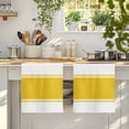 thumbnail image 4 of Yellow Geometric Kitchen Towels Set of 3, Modern Striped Abstract Art Aesthetics Soft Microfiber Dish Towels, Absorbent Quick-Dry Washable Dishcloths for Kitchen Cleaning, Drying Dishes, 18x28 Inches, 4 of 9