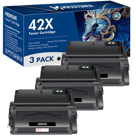 MICOTONER 3-Pack Compatible Toner Cartridge for HP Q5942X 42X Work with HP LaserJet 4200dtn 4300dtn 4250dtn 4350dtn 4345mfp Printer (Black)