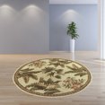 thumbnail image 4 of 5' Round  Wool Ivory  Area Rug, 4 of 4