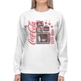 thumbnail image 2 of Officially Licensed Coca Cola Retro Americana Design Women's Sweatshirt, 2 of 3