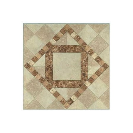 Floor Tile 1 Box Covers - Vinyl Self Stick Floor Tile 23430 - 1 Box Covers 20 Sq. Ft., Self-adhesive vinyl flooring By Home Dynamix