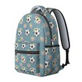 thumbnail image 2 of Football and Flower Slateblue Pattern Backpack for School, Cute School Bag with Adjustable Shoulder Straps and Padded Back, 15.3"x11"x7.1", 2 of 5