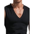thumbnail image 3 of DYMADE Men Spliced V-Neck Summer Tank Home Classic Casual Style Slim T-Shirts Top, 3 of 4
