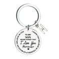 thumbnail image 1 of Creative DIY To My Son Stainless Steel Last Name 26 Letter Keychain 2.5x2.5cm, 1 of 8