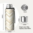 thumbnail image 7 of 20 Oz Beige and White Modern Art Geometric Coffee Tumbler Double Wall Insulated Stainless Steel Water Bottle | Metal Reusable Thermoses Flask with Cup Cap | Leak & Sweat Proof with Anti-Dust Lid, 7 of 7