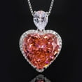 thumbnail image 3 of S925 sterling silver artificial high carbon diamond 15*15  Papalacha Love heart Eternal Pendant, 3 of 8