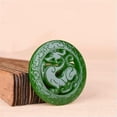 thumbnail image 4 of EOEMY Chinese Green Jade Antique Dragon Jade Pendant Jewelry Lucky Exorcise-Green, 4 of 6