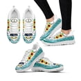 thumbnail image 1 of Zapatillas de plataforma cómodas y ligeras con cordones y estampado de lenguaje de señas con diseño clásico de flor de girasol, 1 of 6