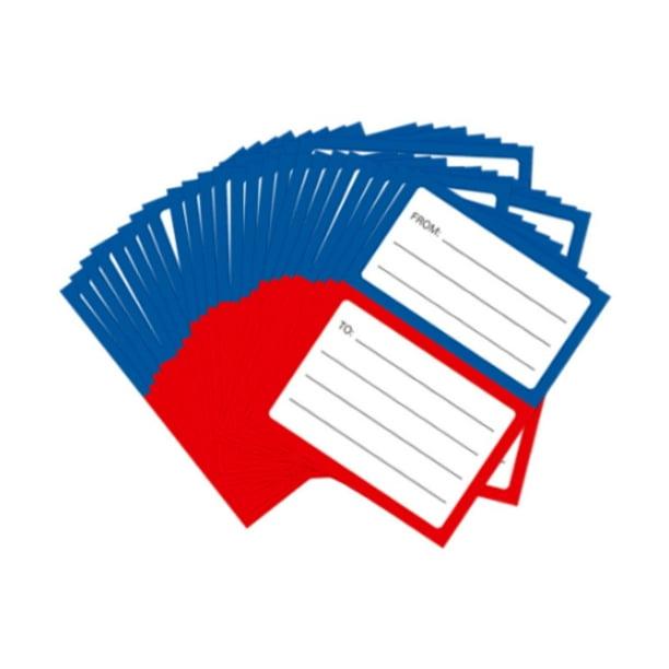 200 hojas de etiquetas adhesivas para dirección de correo, etiquetas de envío para desde pegatinas azul y rojo