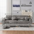 thumbnail image 2 of Aukfa 85" Modern Comfy Sofa, Upholstered Deep Seat Couch for Living Room, 5 Pillows, Corduroy, Gray, 2 of 10