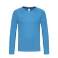 thumbnail image 1 of Mens Sports Tops, Men's Solid Color Elastic Sports Raglan-Sleeve Long-Sleeve Round-Neck Top with Reflective Strips, Mens Sports Tops, 1 of 8