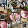 thumbnail image 4 of Billuyoard Cama de malla de Metal para mascotas, reemplazo transpirable, térmico, redondo, para dormitorio, sala de estar, Animal pequeño, Suministros para gatos Gris, 4 of 6