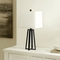 thumbnail image 5 of SAFAVIEH Acosta 21 in. Glam Black Iron Table Lamp with White 100% Cotton Shade, 5 of 6