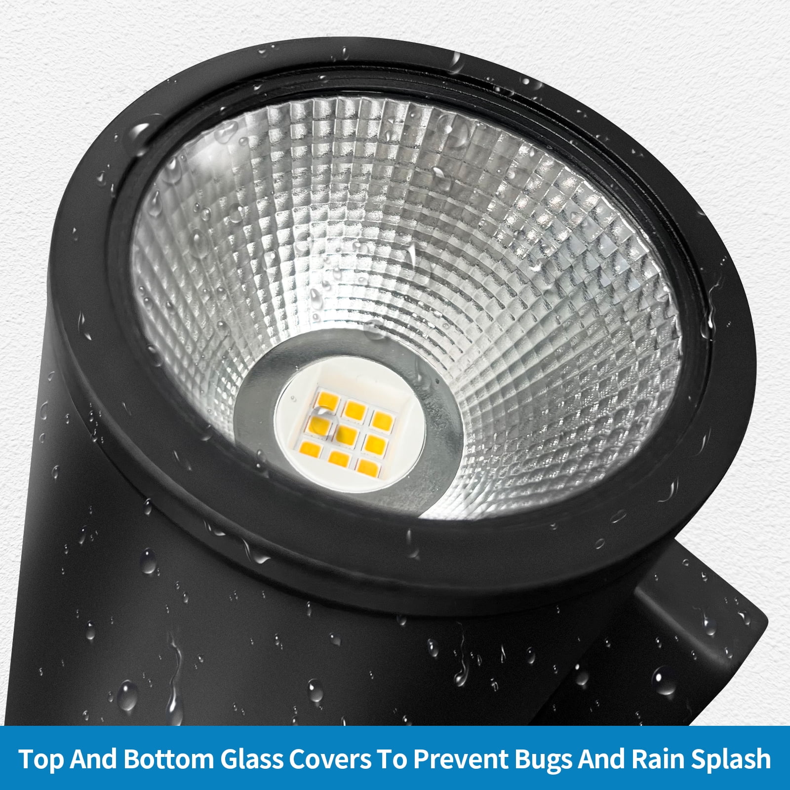 Modern 12 Inch Integrated LED Round Up Down Wall Light Outdoor Waterproof