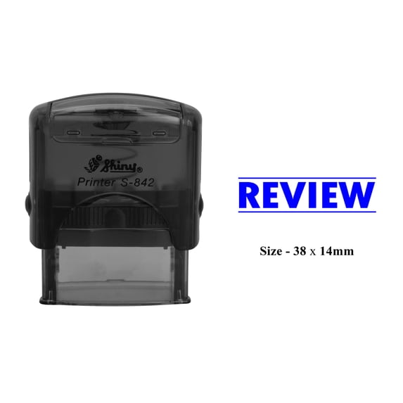 Review Plastic Stamp Clear Print for Office Use Shiny Self-Inking Stamp