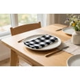thumbnail image 5 of PurpleEssences Gingham Check Cloth Napkins Set of 10, 18x18 inches - Black and White, 5 of 8