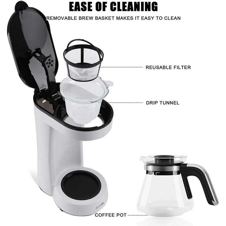 5 Cup Coffee Maker W/Reusable Filter,Small Drip Coffeemaker Brewer Machine  (1 Cup = 5 Oz) WENTAN JSIYG INC - Yahoo Shopping