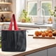thumbnail image 5 of Bolsa de Compras Plegable de Poliéster Oxford con Cierre de Cordón, Tote Portátil Reutilizable para Supermercado, Viajes, Almacenamiento de Comestibles, 54x38x11cm, Negro o Azul, 5 of 6