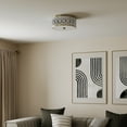 thumbnail image 3 of Avec 12.5 in. 1-Light Champagne Bronze Global Metal Flush Mount Light, 3 of 11